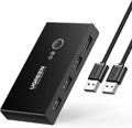UGREEN USB 2.0 Sharing Switch, 2 Computers 4 Port USB Peripheral Switcher Adapte